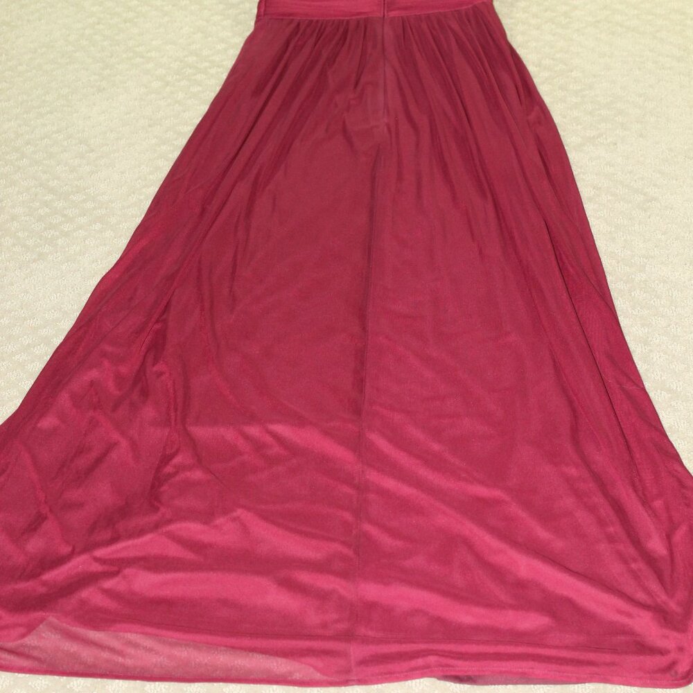 Reverie Women's 2 Maroon Chiffon Formal Dress - Picture 2 of 6